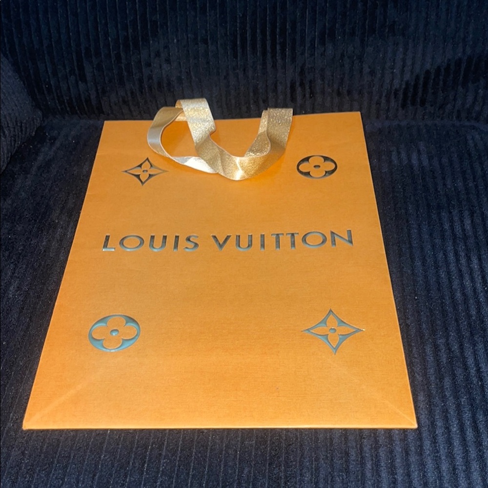 Authentic  Louis Vuitton Orange Gift Bag